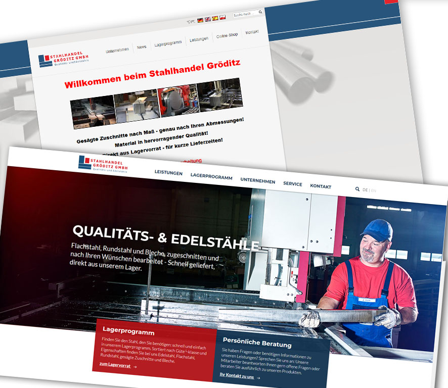 Relaunch der Homepage - Stahlhandel Gröditz GmbH